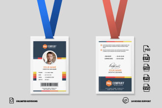 design your modern identity card, lanyard, and staff badges
