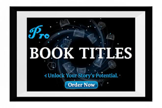 create magnetic book title or novel title