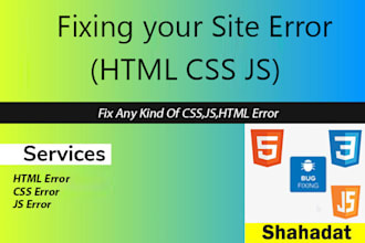 fix html, css, js, bootstrap error