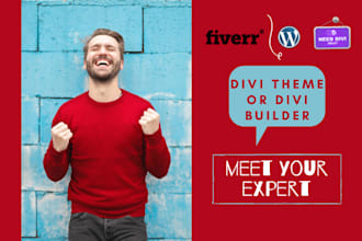 be your expert for wordpress divi theme or divi builder
