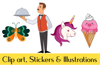 create clip art, stickers and illustrations