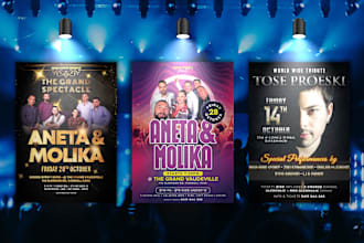 design amazing music event flyers for you