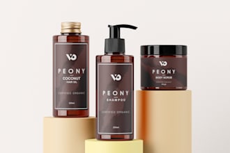 design premium packaging labels for hair care and skin care products