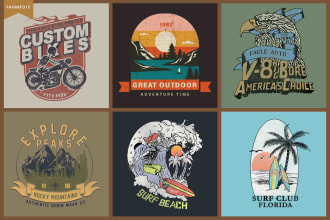 do creative modern, vintage, retro logo design
