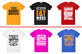 create a modern typography t shirt design