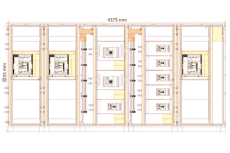 design type tested electrical panel board and sld in autocad