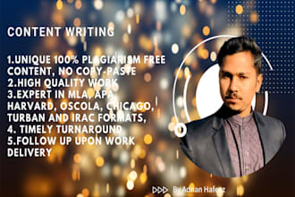 do creative writing , content writing, articles, best research and summaries