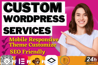 customize wordpress, fix themes design issues, build custom wordpress website