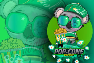 design cute character and modern mascot logo design