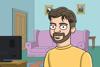 draw you as a family guy cartoon character
