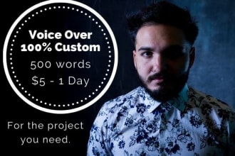 be the latin spanish male tenor voice of your projects