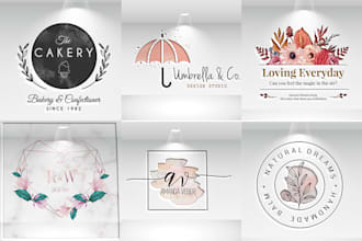 design feminine logo, signature, or watercolor