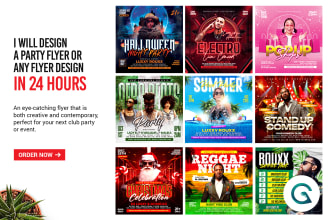 design event, concert, party, dj, nightclub flyer in 24 hour