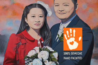 paint a portrait on real canvas and send it to your place