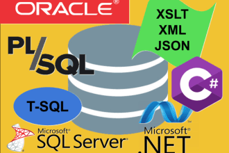 design, optimize oracle,postgres , pl , tsql, import export PDF, XML,json, x12