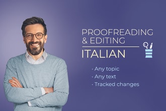 proofread and edit your italian text
