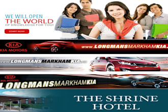 design awesome and catchy banners or headers