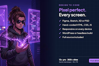 convert your figma design to a pixel perfect responsive website