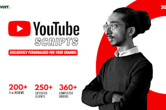 be your youtube script writer and thumbnail designer