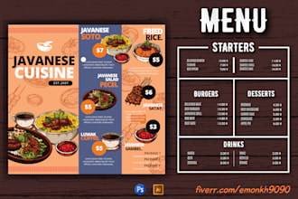 give you the best restaurant menu or flyer design