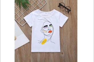 design minimalist vector line art and t shirt illustrations for print or merch