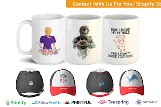 create an awesome custom coffee mug and hat or caps design