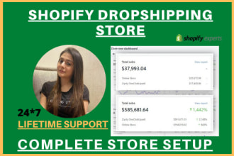 build shopify dropshipping store, shopify website or shopify store