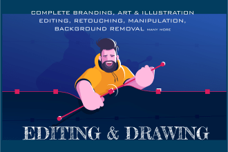 do photoshop editing, face, background removal, manipulation