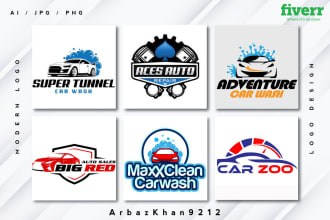 design outstanding automotive, auto detailing, and car wash logo
