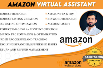 be your amazon VA for seller central account fba and fbm