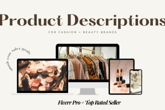 write your fashion and beauty product descriptions
