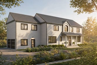 create an architectural visualization