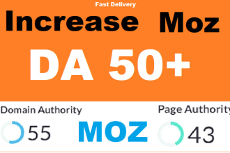 increase domain authority moz da 50 plus fast in 30 days