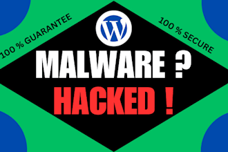 remove malware fix hacked wordpress 30 days security support