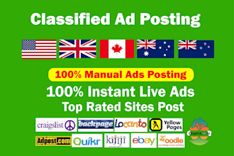 post your ads on top rank classified ad posting sites