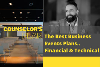 write corporate events plan financial and technical