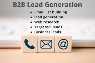 do b2b lead generation ,email list building and web research