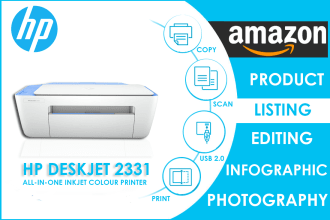 design amazon product listing infographic and image editing