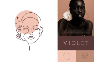 design a botanical boho hand drawn logo
