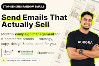 be your monthly klaviyo, omnisend email marketing campaign manager