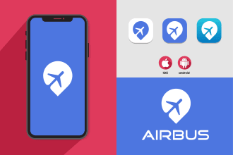 design simple and modern app icon with logo
