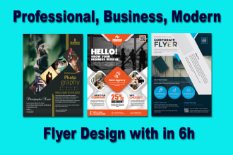 design unique business, professional flyer, poster, brochure