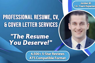 provide professional resume writing, cover letter, and formatting services
