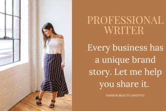 write your brand story, mission and values