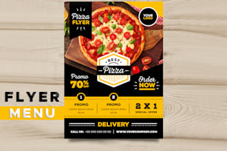 do food menu, flyer menu, restaurant menu, within 24 hours