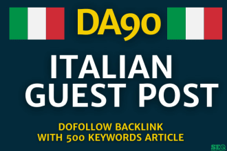 post a contextual italian guest post backlink with dofollow high da