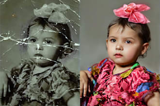 restore old photos, fix repair and colorize old photo