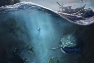 draw realistic illustration, environment concept art