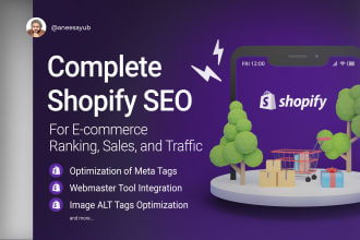 do complete shopify seo to improve ecommerce ranking, sales, and traffic