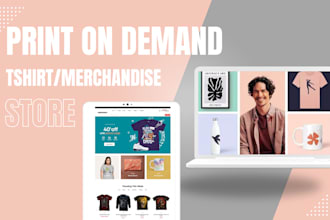design shopify printful, printify, teelaunch, gelato, print on demand website